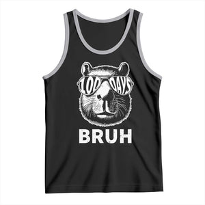 100th Day Of School Capybara Tank Top 100 Days Bruh Cool Capy Bara TS09 Black Athletic Heather Print Your Wear