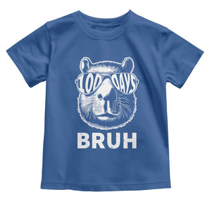100th Day Of School Capybara Toddler T Shirt 100 Days Bruh Cool Capy Bara TS09 Royal Blue Print Your Wear