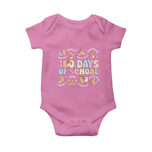 100th Day Of School Cute Capybara Baby Onesie Motor Skills Creativity Problem Solving Communication TS09 Azalea Print Your Wear