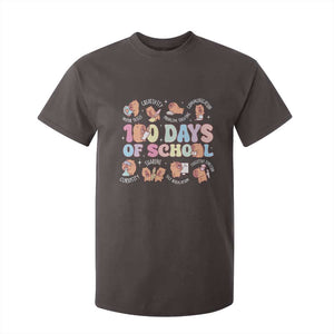 100th Day Of School Cute Capybara T Shirt For Kid Motor Skills Creativity Problem Solving Communication TS09 Dark Chocolate Print Your Wear