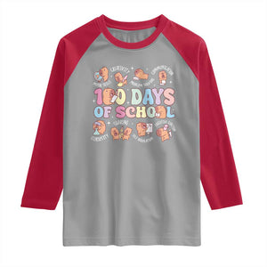 100th Day Of School Cute Capybara Raglan Shirt Motor Skills Creativity Problem Solving Communication TS09 Sport Gray Red Print Your Wear
