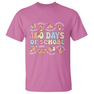 100th Day Of School Cute Capybara T Shirt Motor Skills Creativity Problem Solving Communication TS09 Azalea Print Your Wear