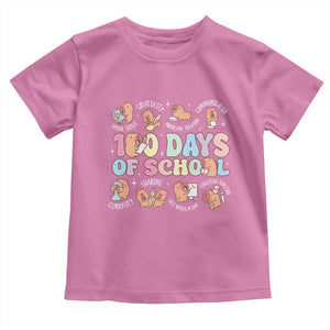 100th Day Of School Cute Capybara Toddler T Shirt Motor Skills Creativity Problem Solving Communication TS09 Azalea Print Your Wear