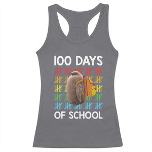 Funny Pesto 100 Days Of School Racerback Tank Top TS09 Charcoal Print Your Wear