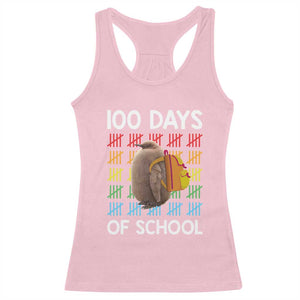 Funny Pesto 100 Days Of School Racerback Tank Top TS09 Light Pink Print Your Wear