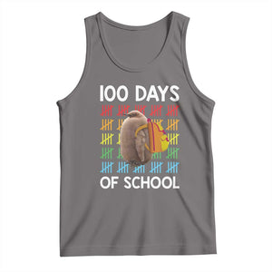 Funny Pesto 100 Days Of School Tank Top TS09 Deep Heather Print Your Wear