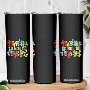 Autism Awareness Skinny Tumbler Rizz'em With The Tism Autistic TS09 Print Your Wear
