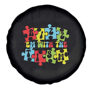 Autism Awareness Spare Tire Cover Rizz'em With The Tism Autistic TS09 Print Your Wear