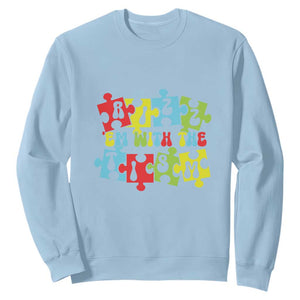 Autism Awareness Sweatshirt Rizz'em With The Tism Autistic TS09 Light Blue Printyourwear