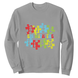Autism Awareness Sweatshirt Rizz'em With The Tism Autistic TS09 Sport Gray Printyourwear