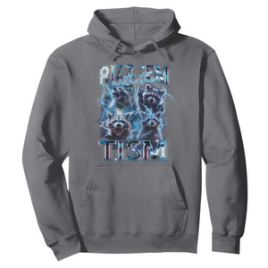 Autism Awareness Hoodie Rizz Em With The Tism Funny Meme Autistic Raccoon TS09 Charcoal Printyourwear