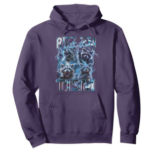 Autism Awareness Hoodie Rizz Em With The Tism Funny Meme Autistic Raccoon TS09 Purple Printyourwear