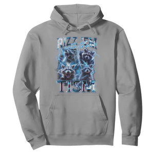 Autism Awareness Hoodie Rizz Em With The Tism Funny Meme Autistic Raccoon TS09 Sport Gray Printyourwear