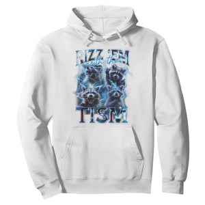 Autism Awareness Hoodie Rizz Em With The Tism Funny Meme Autistic Raccoon TS09 White Printyourwear