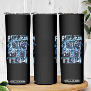 Autism Awareness Skinny Tumbler Rizz Em With The Tism Funny Meme Autistic Raccoon TS09 Print Your Wear