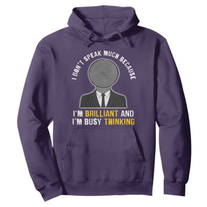 Autism Awareness Hoodie I Don't Speak Much Because I'm Brilliant And I'm Busy Thinking Autistic Aesthetic Maze Man TS09 Purple Printyourwear