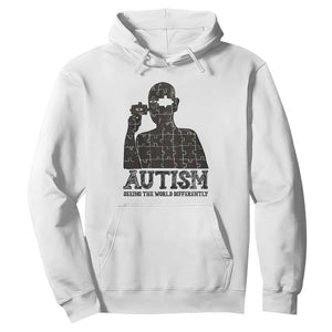 Autism Awareness Hoodie Autistic Seeing The World From A Different Angle Aesthetic TS09 White Print Your Wear