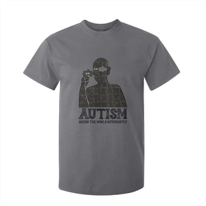 Autism Awareness T Shirt For Kid Autistic Seeing The World From A Different Angle Aesthetic TS09 Charcoal Print Your Wear