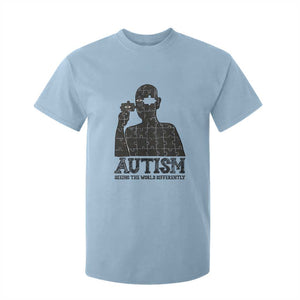 Autism Awareness T Shirt For Kid Autistic Seeing The World From A Different Angle Aesthetic TS09 Light Blue Print Your Wear