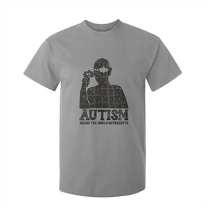 Autism Awareness T Shirt For Kid Autistic Seeing The World From A Different Angle Aesthetic TS09 Sport Gray Print Your Wear