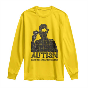 Autism Awareness Long Sleeve Shirt Autistic Seeing The World From A Different Angle Aesthetic TS09 Daisy Print Your Wear