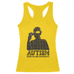 Autism Awareness Racerback Tank Top Autistic Seeing The World From A Different Angle Aesthetic TS09 Daisy Print Your Wear