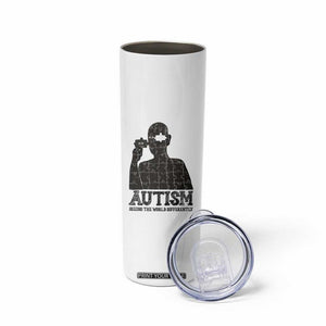 Autism Awareness Skinny Tumbler Autistic Seeing The World From A Different Angle Aesthetic TS09 Print Your Wear