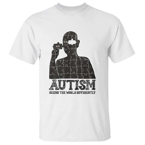 Autism Awareness T Shirt Autistic Seeing The World From A Different Angle Aesthetic TS09 White Print Your Wear