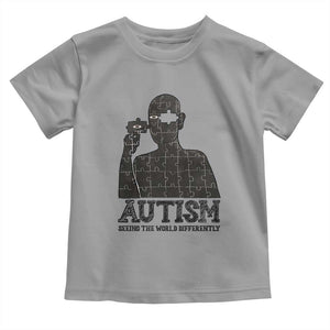 Autism Awareness Toddler T Shirt Autistic Seeing The World From A Different Angle Aesthetic TS09 Sport Gray Print Your Wear
