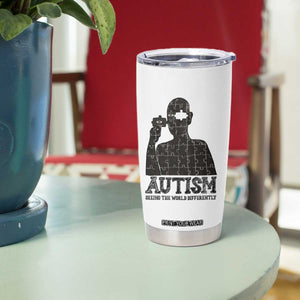 Autism Awareness Tumbler Cup Autistic Seeing The World From A Different Angle Aesthetic TS09 Print Your Wear