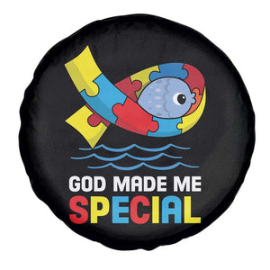 Autism Awareness Spare Tire Cover God Made Me Special Cute Fish Puzzle Ribbon TS09 Print Your Wear