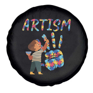 Autism Awareness Spare Tire Cover Artism Puzzle Boys Men Artist Autistic TS09 Print Your Wear