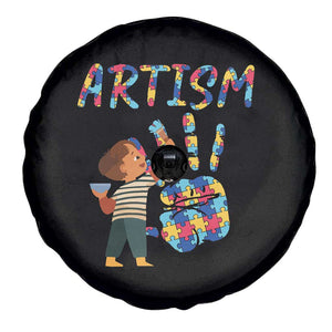 Autism Awareness Spare Tire Cover Artism Puzzle Boys Men Artist Autistic TS09 Print Your Wear
