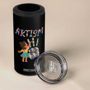 Autism Awareness 4 in 1 Can Cooler Tumbler Artism Puzzle Girls Women Artist Autistic TS09 Print Your Wear