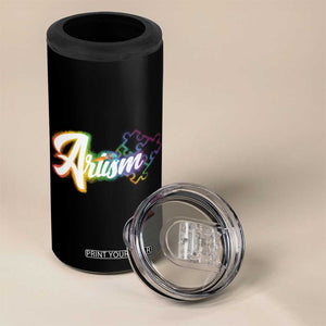 Autism Awareness 4 in 1 Can Cooler Tumbler Artism Artist Autistic Rainbow Puzzle Aesthetic TS09 Print Your Wear