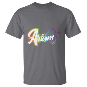 Autism Awareness T Shirt Artism Artist Autistic Rainbow Puzzle Aesthetic TS09 Charcoal Printyourwear