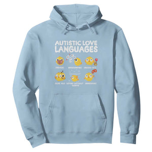 Autism Awareness Hoodie Autistic Love Languages Cute Chick TS09 Light Blue Printyourwear