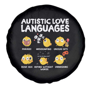 Autism Awareness Spare Tire Cover Autistic Love Languages Cute Chick TS09 Print Your Wear