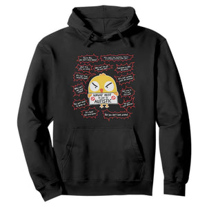 Autism Awareness Hoodie What Not To Say To Autistic People Cute Chick TS09 Black Printyourwear