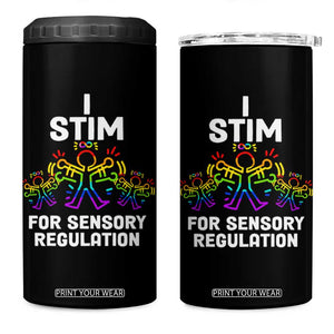 Autism Awareness 4 in 1 Can Cooler Tumbler I Stim For Sensory Regulation TS09 One Size: 16 oz Black Print Your Wear