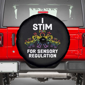 Autism Awareness Spare Tire Cover I Stim For Sensory Regulation TS09 Black Print Your Wear