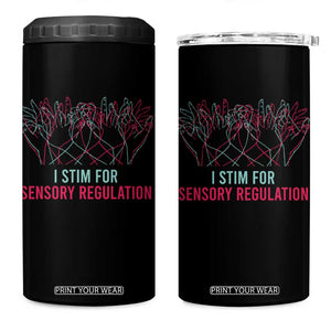 Autism 4 in 1 Can Cooler Tumbler I Stim For Sensory Regulation TS09 One Size: 16 oz Black Print Your Wear