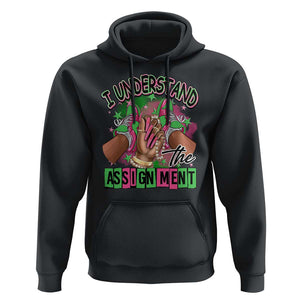 Harris Supporter Hoodie I Understand The Assignment Kamala Chucks And Pearls TS09 Black Print Your Wear