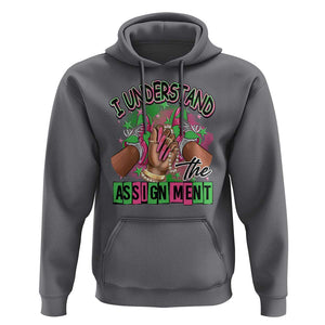 Harris Supporter Hoodie I Understand The Assignment Kamala Chucks And Pearls TS09 Charcoal Print Your Wear