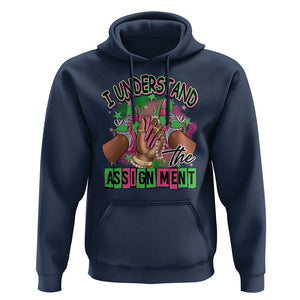 Harris Supporter Hoodie I Understand The Assignment Kamala Chucks And Pearls TS09 Navy Print Your Wear