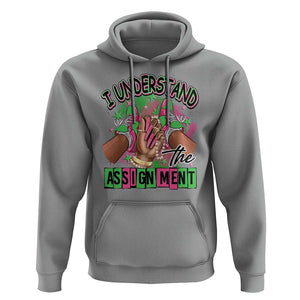Harris Supporter Hoodie I Understand The Assignment Kamala Chucks And Pearls TS09 Sport Gray Print Your Wear
