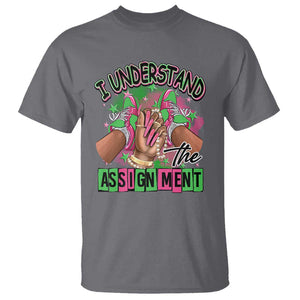 Harris Supporter T Shirt I Understand The Assignment Kamala Chucks And Pearls TS09 Charcoal Print Your Wear
