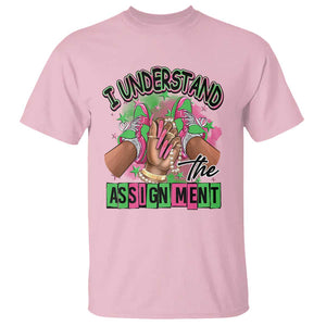 Harris Supporter T Shirt I Understand The Assignment Kamala Chucks And Pearls TS09 Light Pink Print Your Wear