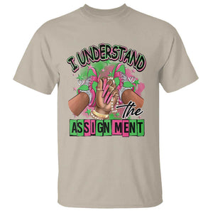 Harris Supporter T Shirt I Understand The Assignment Kamala Chucks And Pearls TS09 Sand Print Your Wear