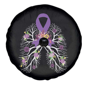 Just Breathe Purple Ribbon CF Cystic Fibrosis Awareness Spare Tire Cover TS09 Print Your Wear